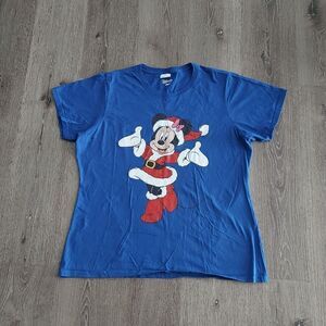 Disney Santa Minnie Mouse Christmas Holiday T-Shirt XXL